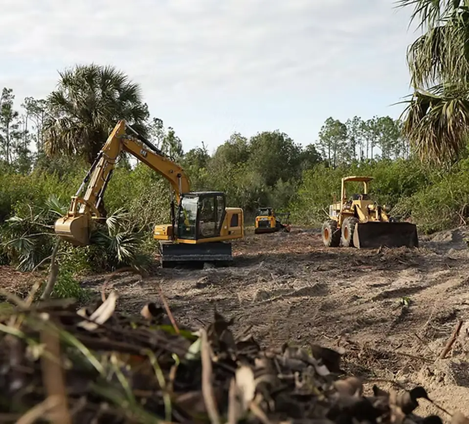 babcock ranch wetland creation land clearing exotic vegetation removal universal trax