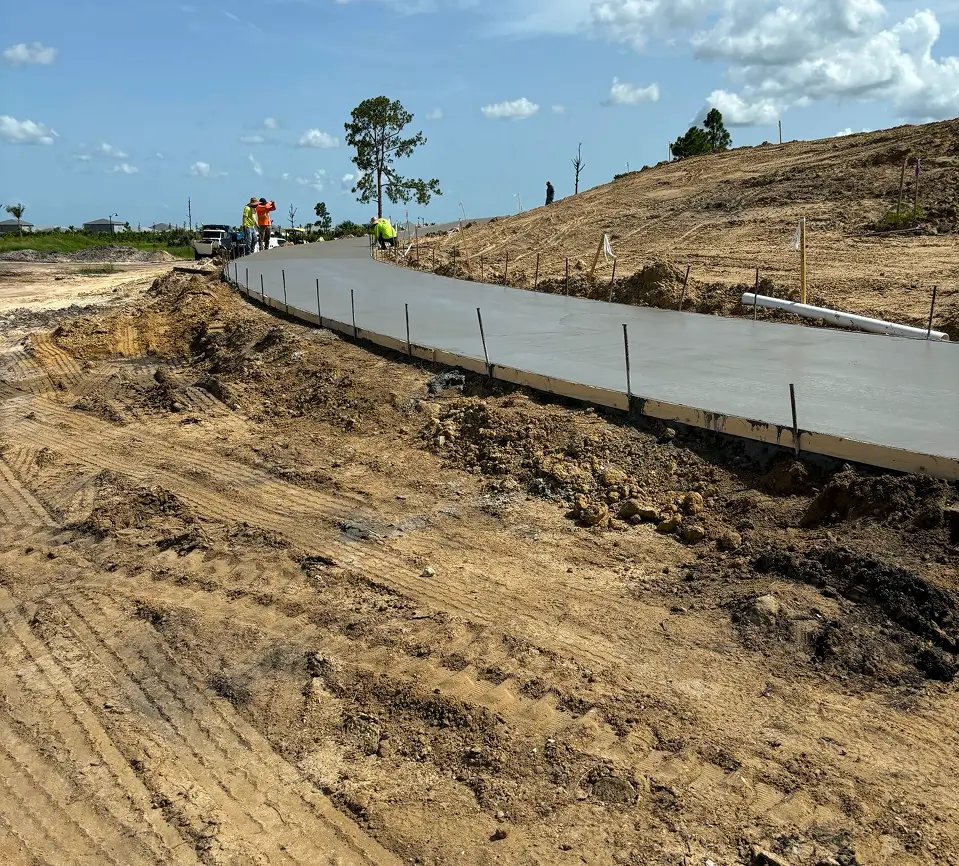 completed municipal sidewalk contract on file